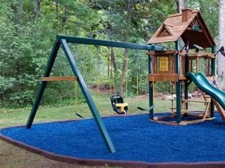 Playsafer 4' Flexible Interlocking Rubber Edging for Playgrounds (Terra Cotta, 6 Pack)