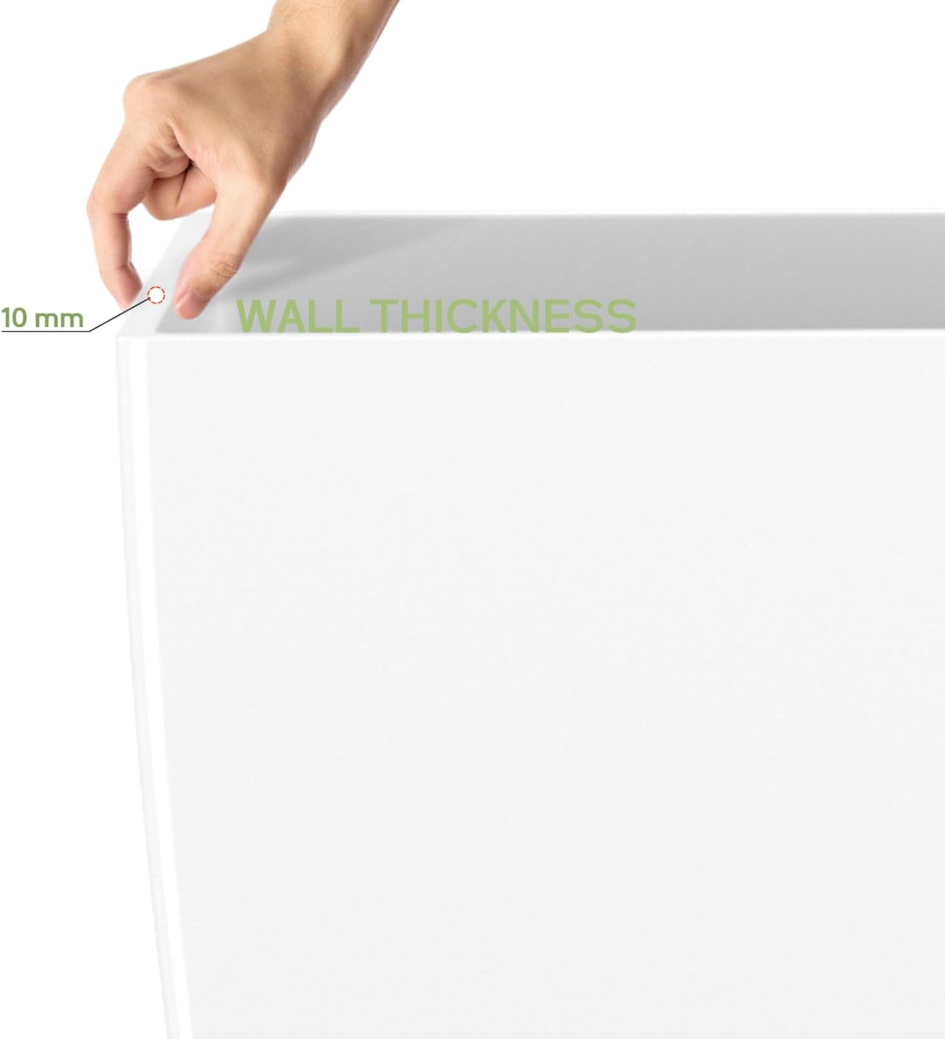 21" Tall Outdoor Planters Set of 2,Front Porch Planter Pots with Drainage Design Holes for Patio, Porch, Garden, Indoor,White