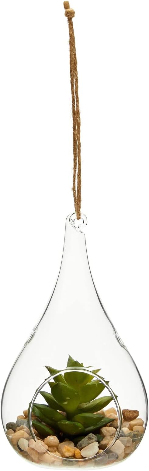 Juvale 5-Pack Hanging Glass Terrarium Containers - Air Plant Holder, Succulent Planter, Tea Light Candle Hangers (3.5x5 in)