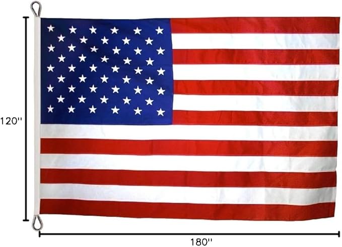 Annin Flagmakers (2340) SolarGuard Nyl-Glo American Flag, Made in USA, 10 x 15 Feet, Nylon