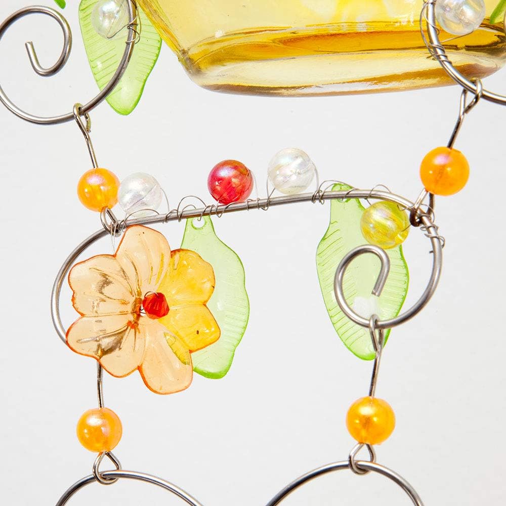 Set of Four Glass Rooter Hanging Vases - Pastel Glass Planter - Home and Garden Décor