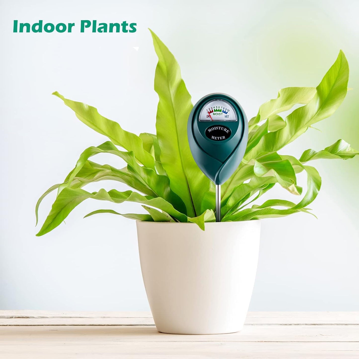 Tennedriv Green Long Probe Soil Moisture Meter for Outdoor Plants, Plant Water Meter for Outdoor Plants,Plant Moisture Meter for Indoor Plants and Outdoor Plants, No Batteries Required