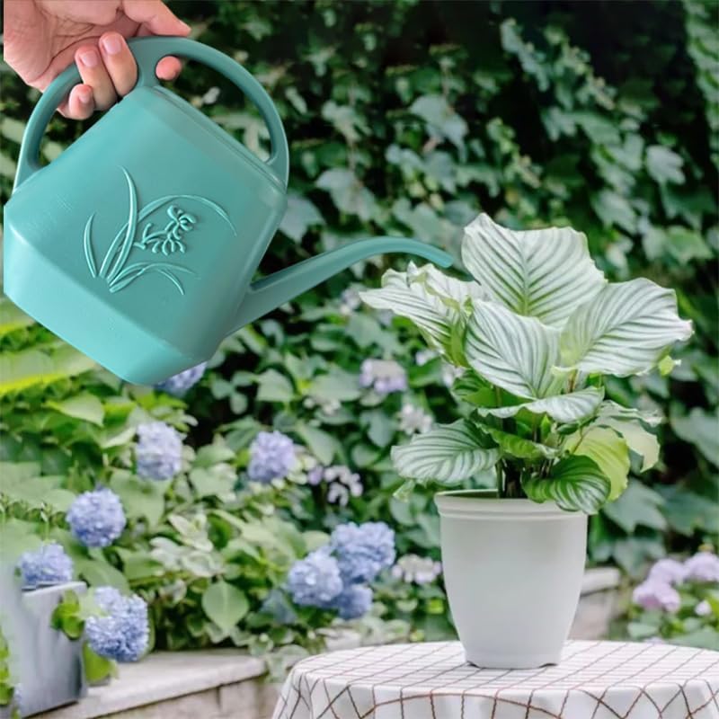 Plant Watering Can - 1 Gallon - Green - with Long Spout for Indoor and Outdoor Plant Garden