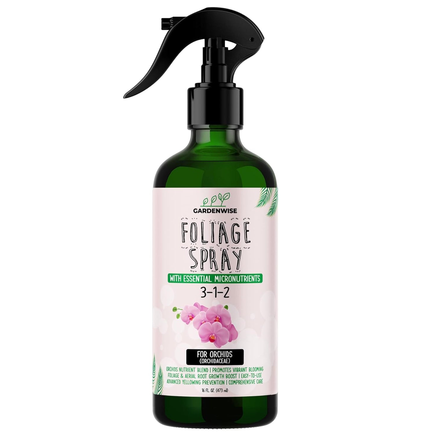 Premium Orchid Plant Food Mist – Orchid Fertilizer Spray – Orchid Food Fertilizer for Blooming – Orchid Plant Care Formula 3-1-2 – Ready-to-Use (8 OZ)