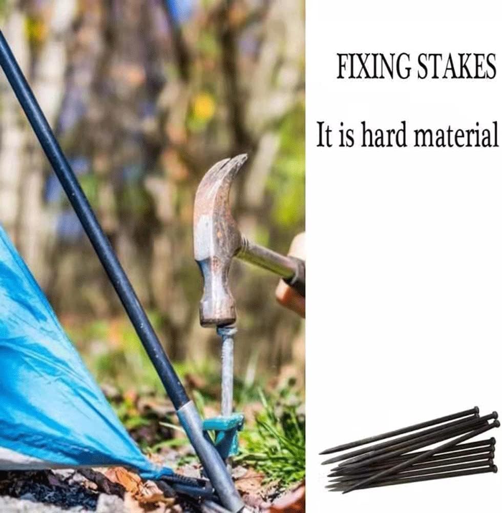 Metal Landscape Edging Anchoring Spikes, 200PCS 10 Inch Landscape Paver Edging Anchoring Spikes for Artificial Turf, Weed Barrier, Tent Spikes, Camping (200)