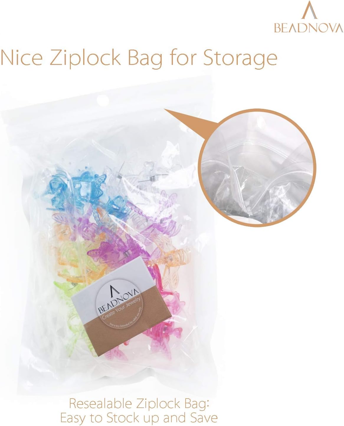 BEADNOVA Orchid Clips 30Pcs Dragonfly Plant Clips Orchid Support Clips Vine Clips Plant Clips for Support Flower Orchid Vine (Mix Color, 30PCS)