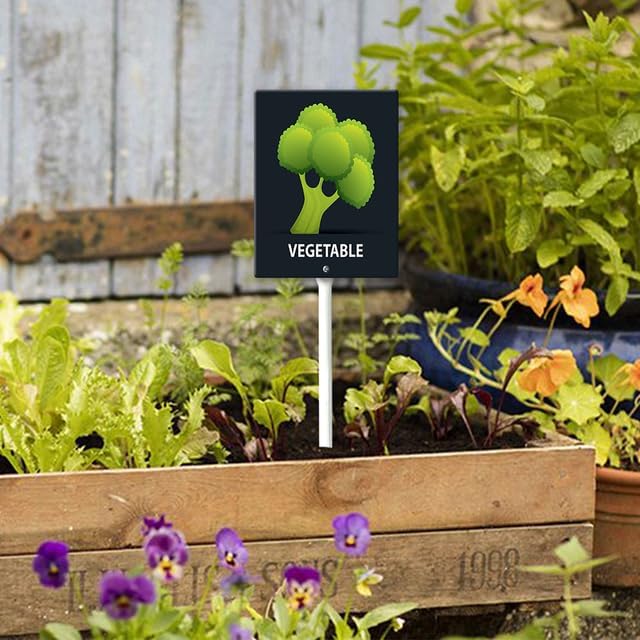 Eveokoki Aluminum Seed & Plant Labels - Plant Markes for Seedlings-Plant Tags for Pots - Garden Signs for Vegetable - Durable Markers for Plants Outdoor Waterproof - Garden Decor for Farmhouse