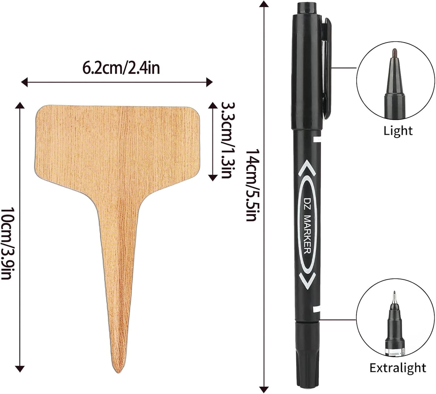 Zkptops 100Pcs Plant Labels Plastic Plant Tags Garden Plants Markers Waterproof Seed Markers Sticks Outdoor Garden Labels Stakes Sign Greenhouse Plants Name Tags for Seedling Vegetables Herbs Flowers