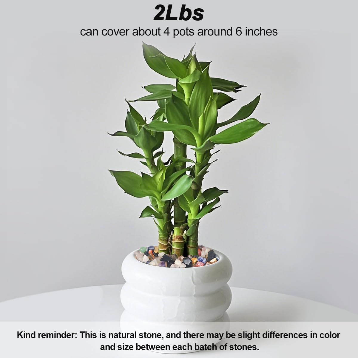 Vase Filler,Landscaping Pebbles, River Rocks Decorative Ornamental Pebbles, DIY Smoothed Rocks for Potted Plant Resin Art Vase Fillers Aquarium Gravel Rocks (Mixed Color, 2 Pounds)