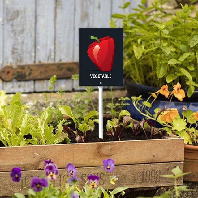 Eveokoki Aluminum Seed & Plant Labels - Plant Markes for Seedlings-Plant Tags for Pots - Garden Signs for Vegetable - Durable Markers for Plants Outdoor Waterproof - Garden Decor for Farmhouse