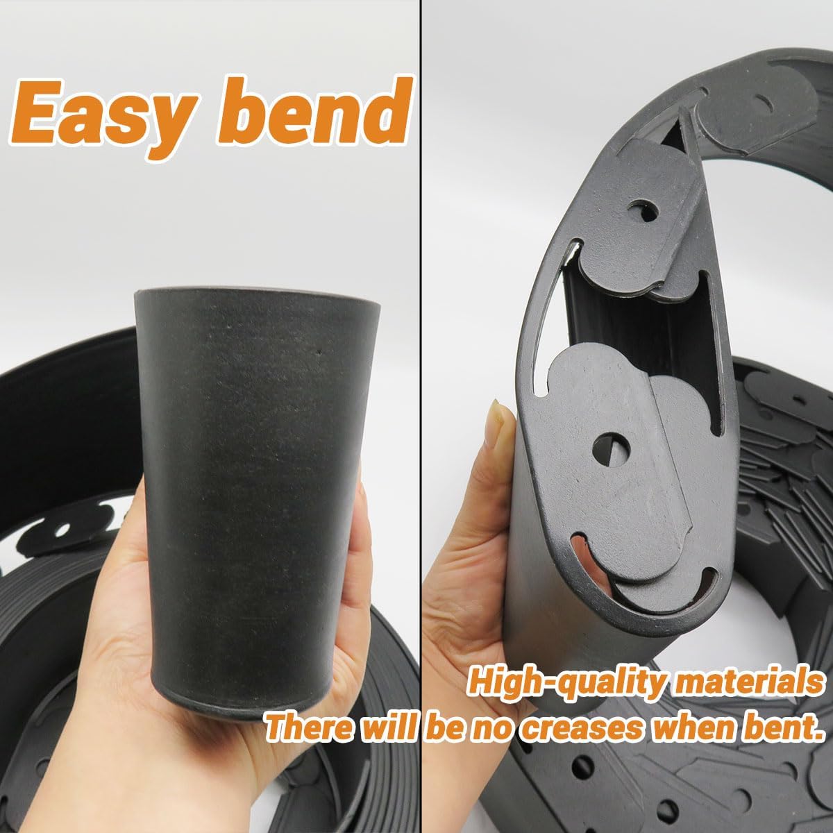 Landscape Edging Tall Wall, Garden Edging Border,Flower Bed Edging Lawn Edging Lawn Borders Landscape Edging Border Wild Flower Garden Border Paver Edging Flower Bed Borders(Black-33ft)