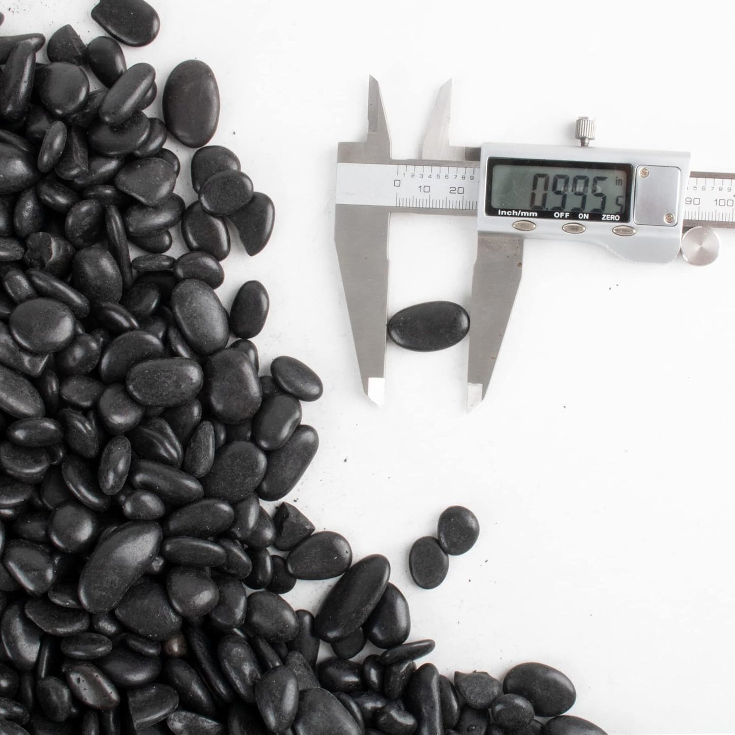 Black Pebbles for Plants 18lb 0.5"- 1" Aquarium Gravel Decorative Polished Stones Natural River Rocks for Fish Tank