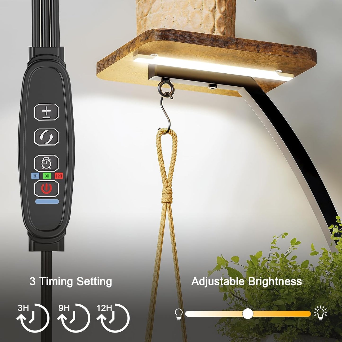 Plant Stand Indoor with Grow Lights, 9 Tiered Tall Plant Shelf Indoor, 63" Corner Plant Stand for Indoor Plants Multiple, Metal Plant Shelves, Large Plant Stands for Home, Patio, Balcony