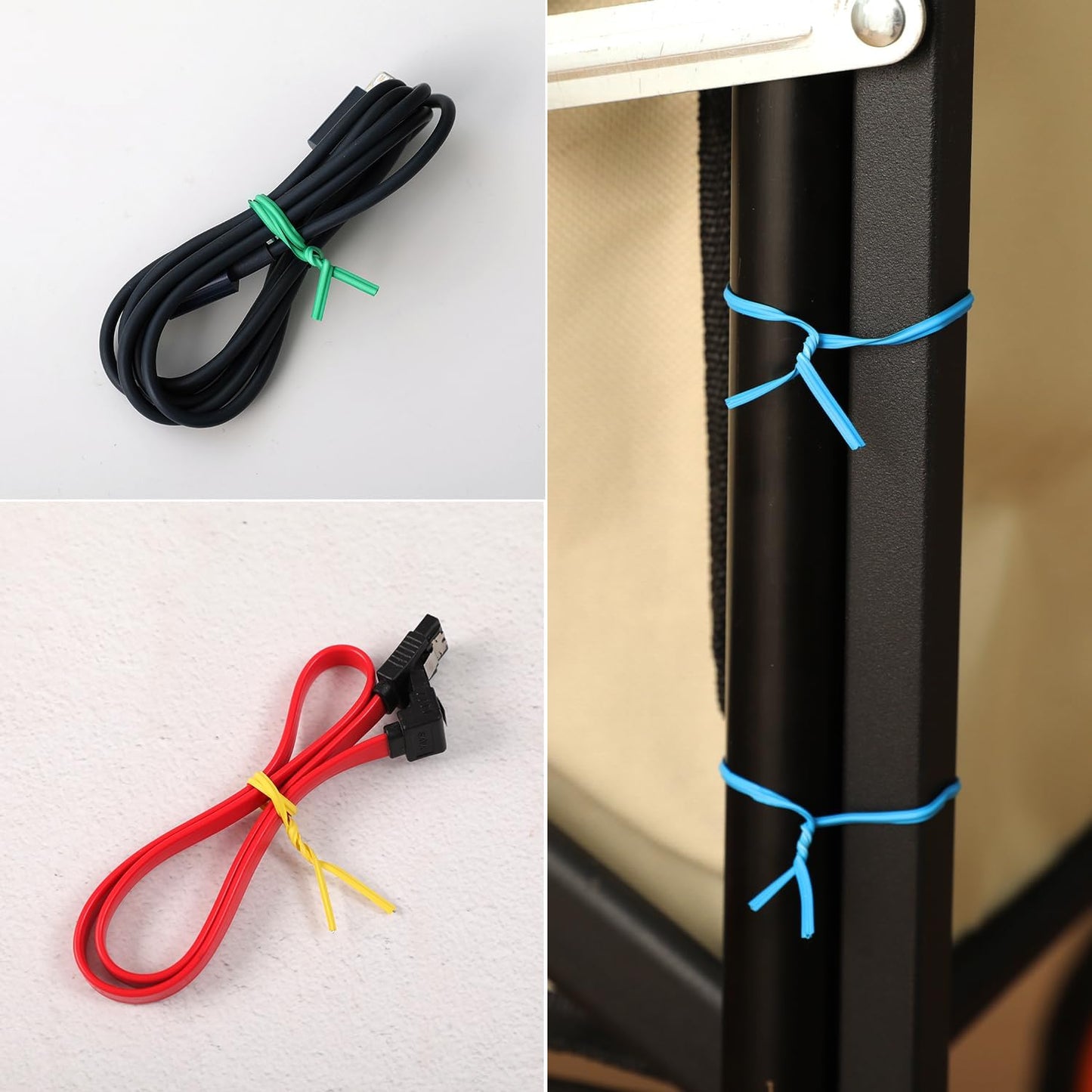 300 Pcs 6 inch Yellow Plastic Twist Ties, Cable Ties, for Bags, Gardening Tools