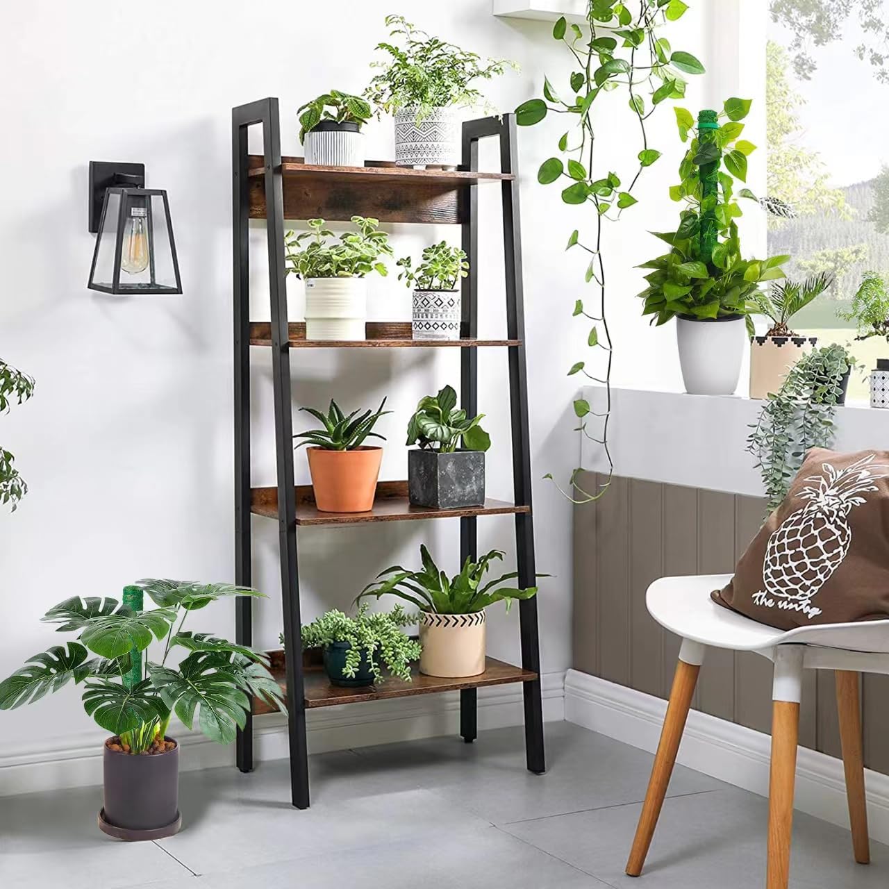 2 Pack Moss Pole, LveSunny 16 Inch Green Stackable Monstera Plant Support, Ideal Moss Poles for Climbing Plants, Moss Pole for Plants Indoor, Plant Support Stakes for Monstera and Potted Plants