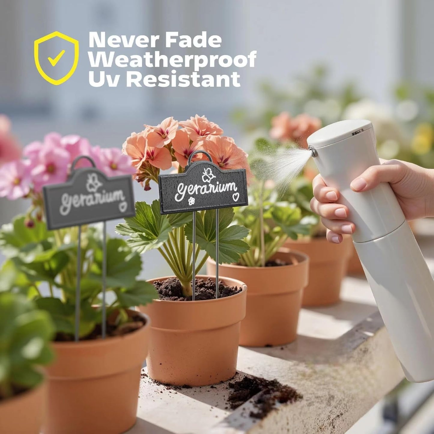 Stainless Steel 304 Plant Labels Weatherproof, Metal Garden Label Tall Markers 25 Pack for Outdoor Plants Vegetables Herb Seedlings Flowers with a Pen, Label Area 3.74'' x 1.39'' Height 10.75 Inch