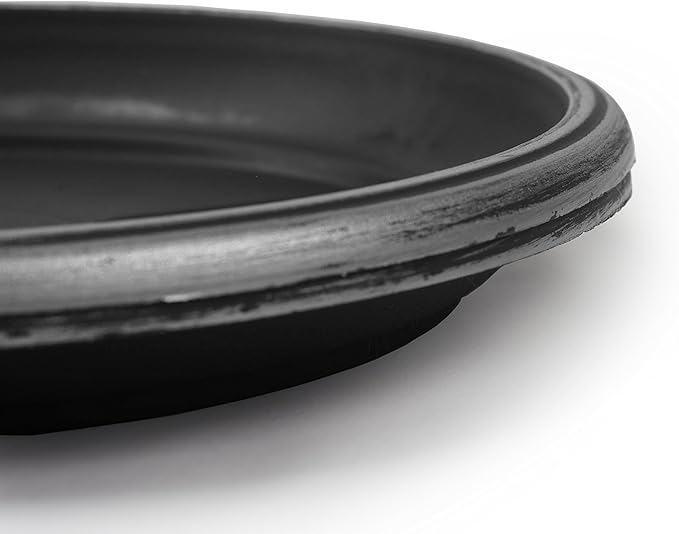 Decorative Heavy Duty Tray/Saucer (2 Pack) Rustic Medieval/French Country Look, Pot/Planter Base for Indoor/Outdoor Decor Use. Long Lasting, Reusable Light Weight (13 inches, Silver)