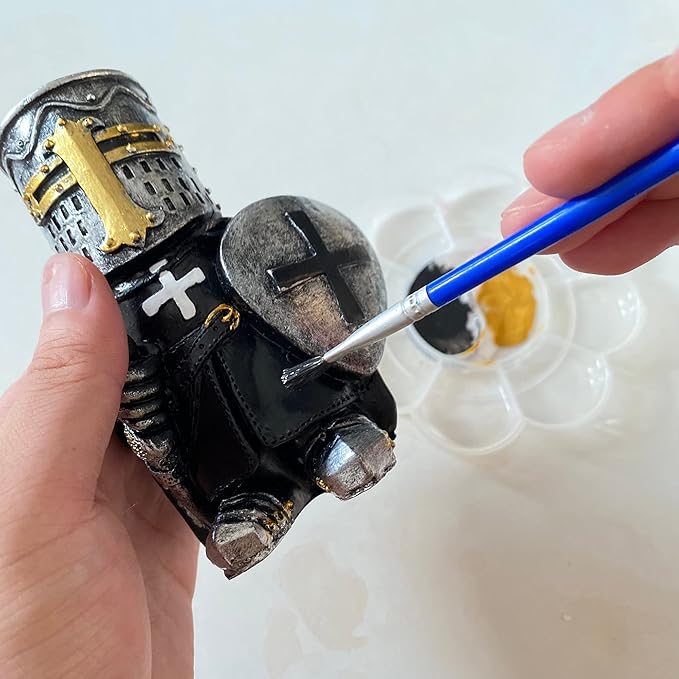 nezababy 8 PCS Knight Garden Gnomes Decorations Funny Medieval War Sculpture Army Guard Statue Outdoor Yard Lawn Decor Resin (8 Pcs Set)