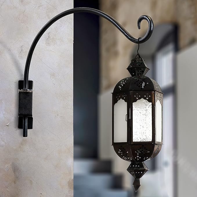 Qiang Ni Swivel Plant Hanger Bracket: Bird Feeder Hanger for Outdoor Wall Mount (16 - A, 16 Inch)