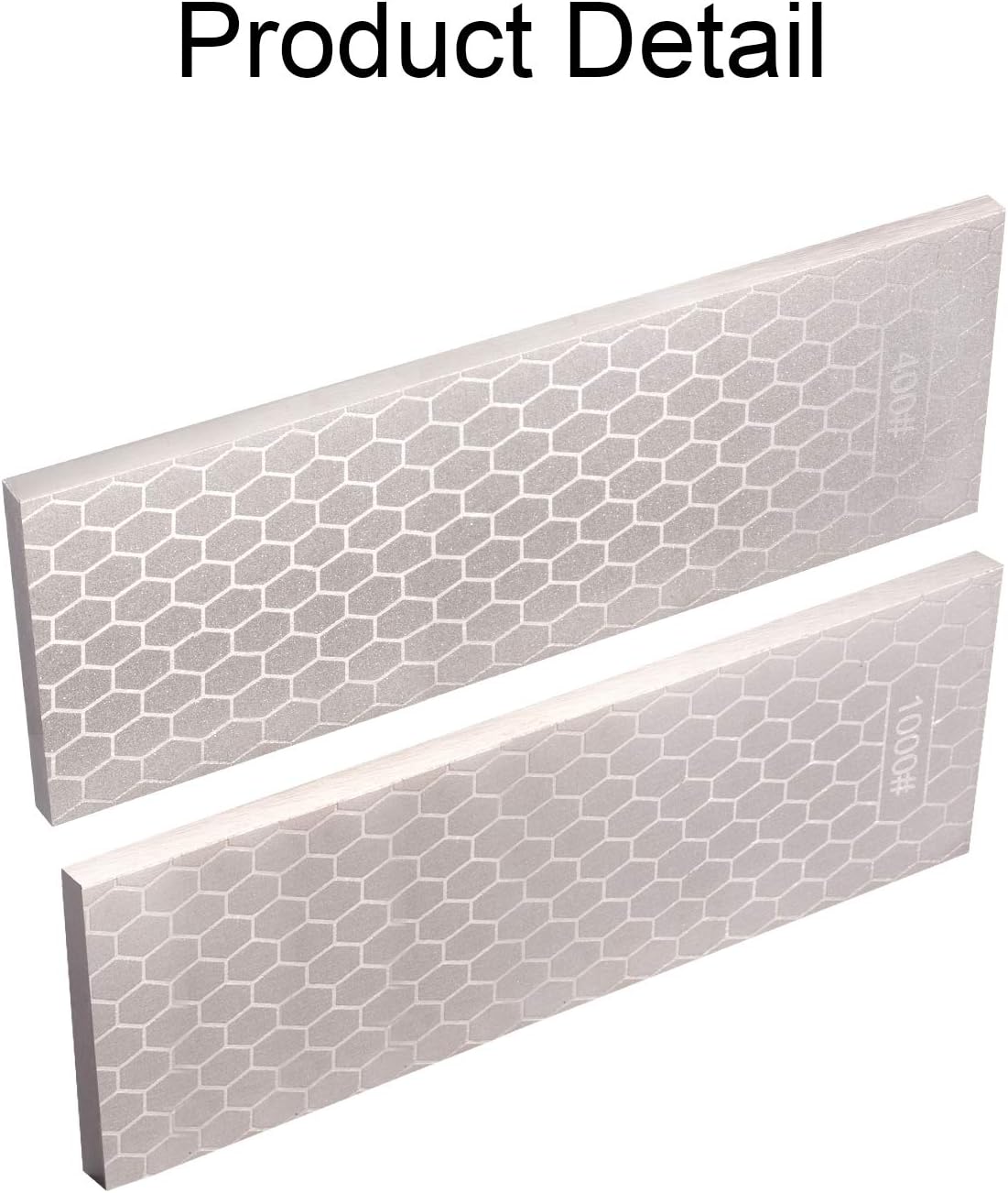 S SATC Diamond Sharpening Stone 2 Side Grit 400/1000 Diamond Plate Honing Stone 8-inch Hone Sharpener White