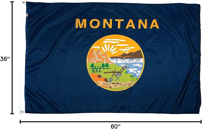 FlagSource Montana Nylon State Flag, Made in the USA, 3x5'