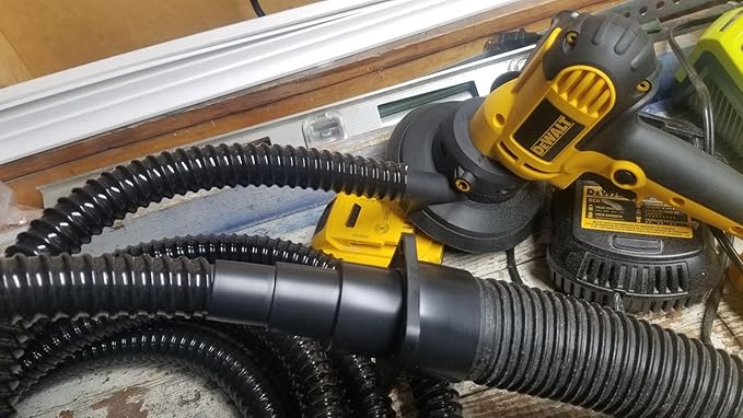 Pond Hose ID 1” × 10ft Black Corrugated Flexible Reinforced PVC Hose Vinyl Tubing for Pond Pump Fountain Garden Waterfall, Non-toxic & Kinkproof, with 2 clamps