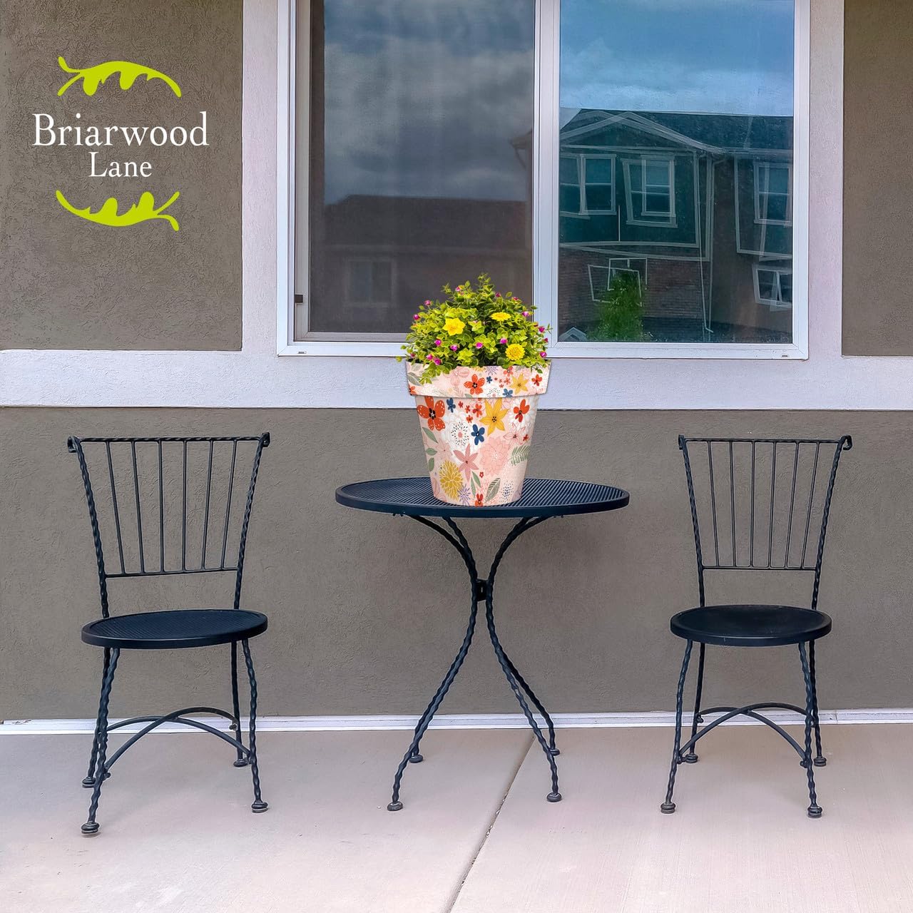 Briarwood Lane Colorful Flowers Medium Planter