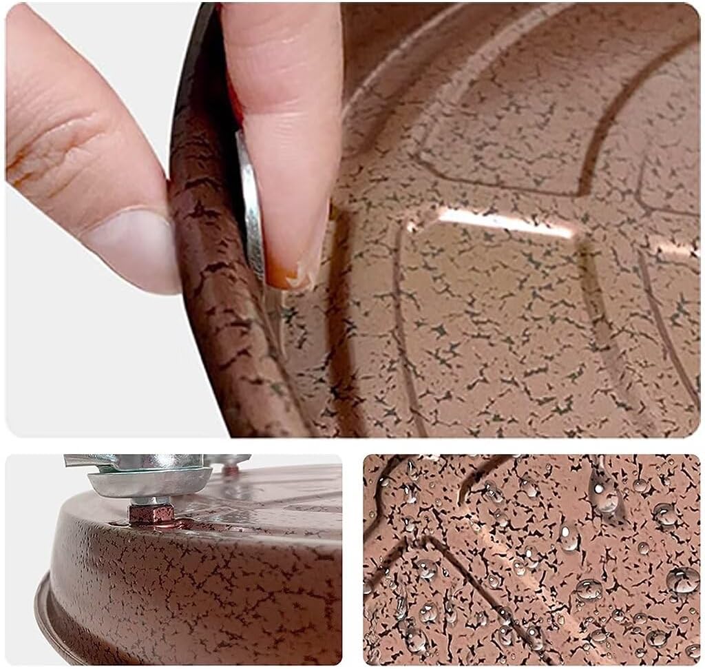 Rolling Plant Caddy Dolly with Wheels, 16" Heavy Duty Plant Stand on Casters for Planters, Wheeled Plant Roller Base for Indoor Outdoor Flower Pot, Bronze, 1 Pack