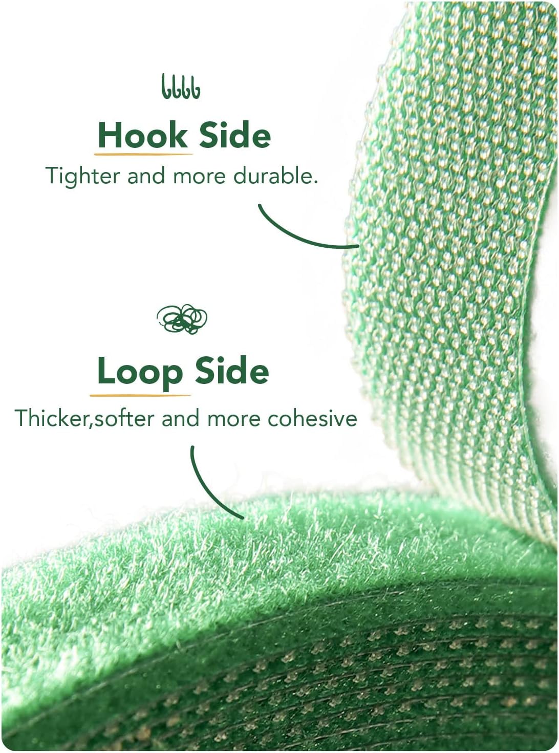 LE TAUCI Plant Ties, Garden Tape for Plant, Reusable Adjustable Thicker Support for Growing, Strong Grip, Tomato Vines Indoor Outdoor, 100 ft (2 roll 50ft) x 0.47 Inch, Green