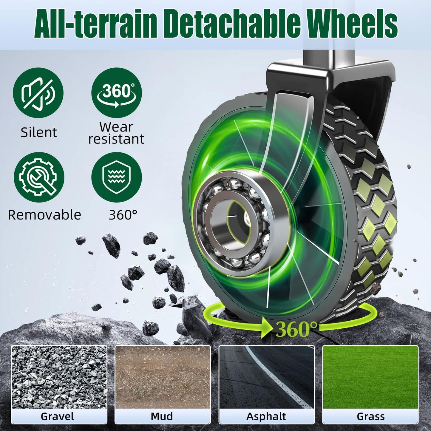 Collapsible Wagon Cart Foldable 37" L 480lbs Capacity, Heavy Duty Beach Wagon, Shopping Carts with Wheels for Grocery, Camping, Shopping, Beach, Fishing, Garden Cart