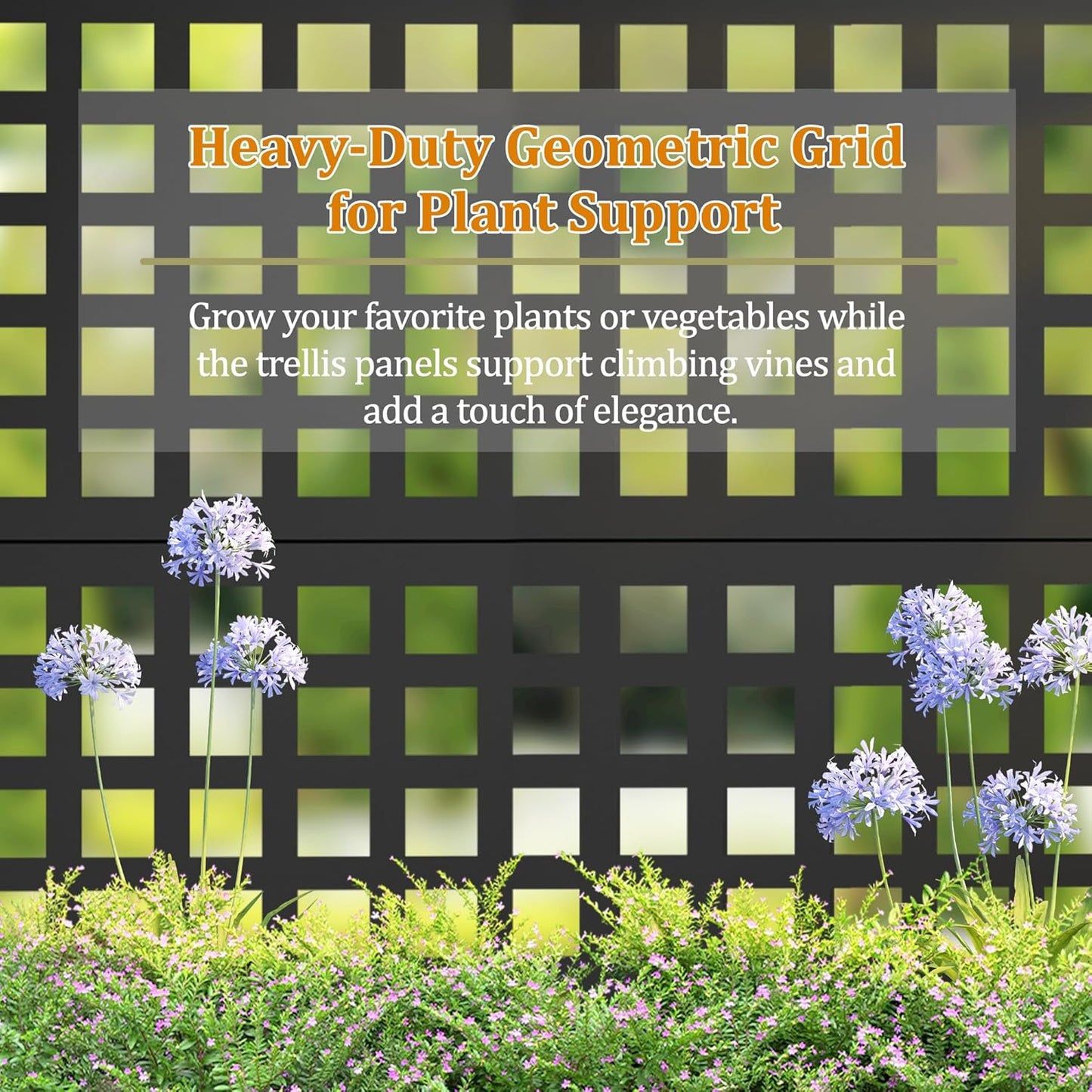 Metal Planter Box with Trellis, Heavy-Duty Raised Garden Bed for Climbing Plants, Drainage Hole, Outdoor Planter Box with Privacy ScreenïŒ47''LĂ16''WĂ71''H