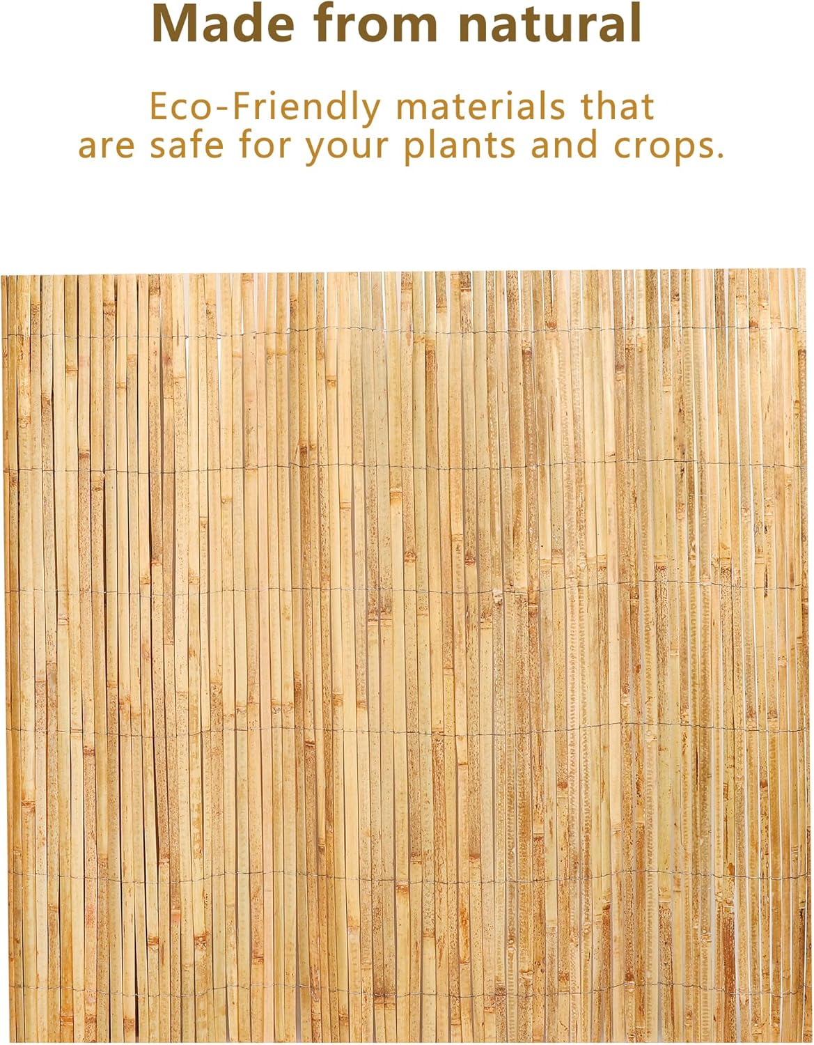 4ft x 13ft Natural Bamboo Slat Screening Roll, Outside Bamboo Privacy Fencing, Privacy Screen Panels for Garden, Outdoor