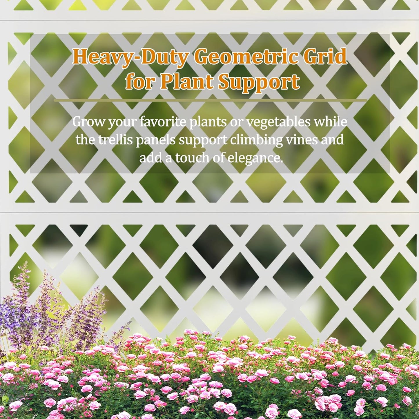 Metal Planter Box with Trellis, Heavy-Duty Raised Garden Bed for Climbing Plants, Drainage Hole, Outdoor Planter Box with Privacy ScreenïŒ47''LĂ16''WĂ71''H