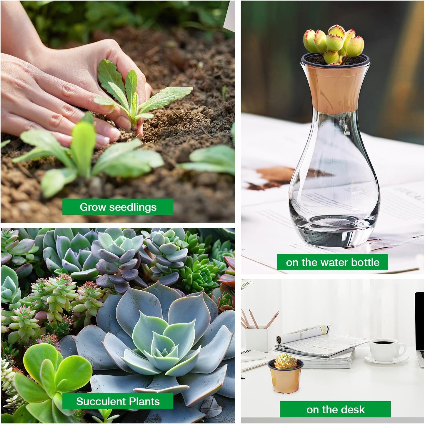 100 Pack 2.8" Nursery Pots, Plastic Pots for Plants, Small Plant Pots for Succulents, Seedlings, Flowers, Cuttings, Transplanting(Ochre Color)