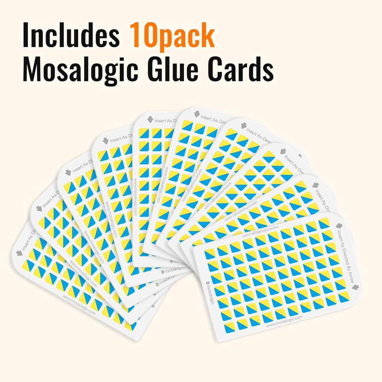 Mosalogic Sticky Card Plug Refill Replacement Glue Cards for Flying Insect Trap Indoor-10pack (No Device)
