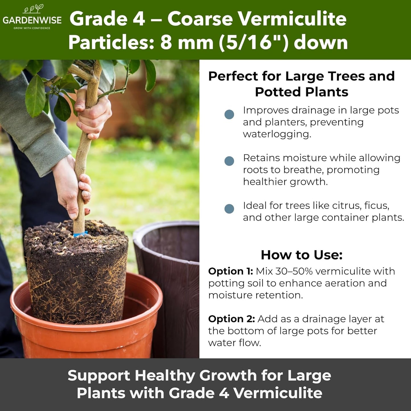 Organic Coarse Vermiculite for Indoor Gardening Plants and Mushrooms – Enhances Soil Aeration, Seed Germination, Rooting Cuttings – Small Packages and Bulk (Vermiculite Grade 4 – Coarse, 30 quarts)