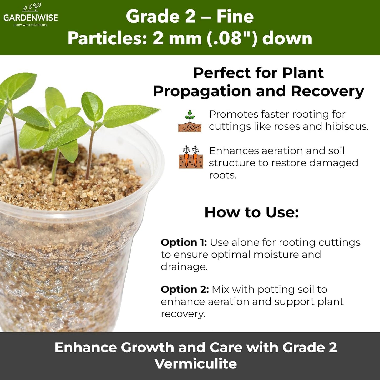 Organic Fine Vermiculite for Indoor Gardening Plants and Mushrooms – Enhances Soil Aeration, Seed Germination, Rooting Cuttings – Small Packages and Bulk (Vermiculite Grade 2 – Fine, 3 qt)