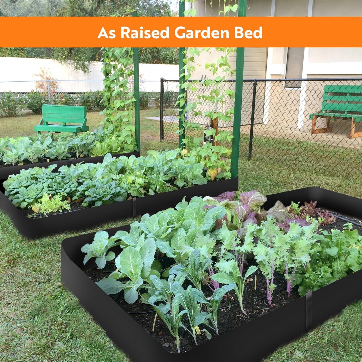 Steel Landscape Edging 40" Lx8 H,6pcs Metal Landscape Edging with 7 Stakes,20Ft Easy-to-Install Garden Edging for Flexible Bend,No-Dig Lawn Edging Border for Yard Pathway Forestry,Black