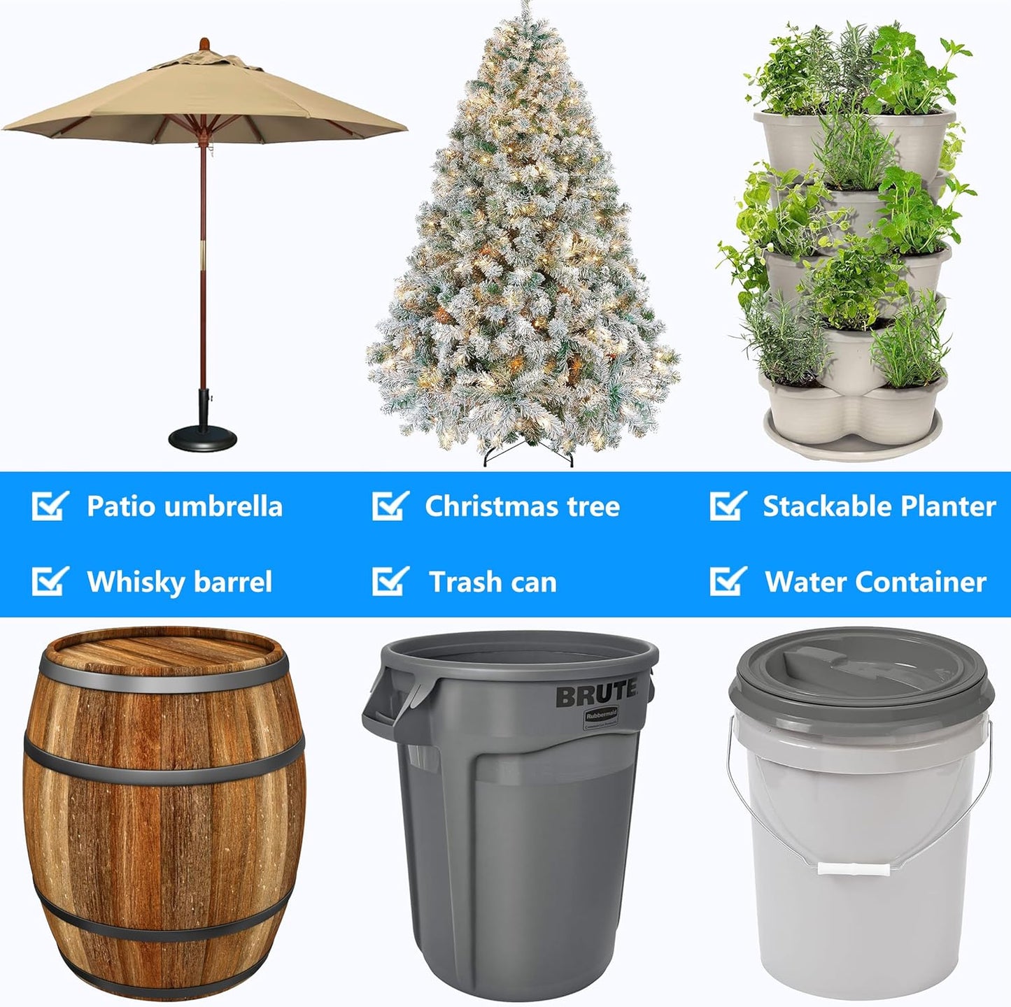 CASIMR Plant Stand with Wheels, 2 Pack Adjustable 15-20" Heavy Duty Plant Caddy with Casters, Indoor Outdoor Large Potted Planter Cart Dolly, Rolling Plant Stand for Flower Pot, 440lb Capacity