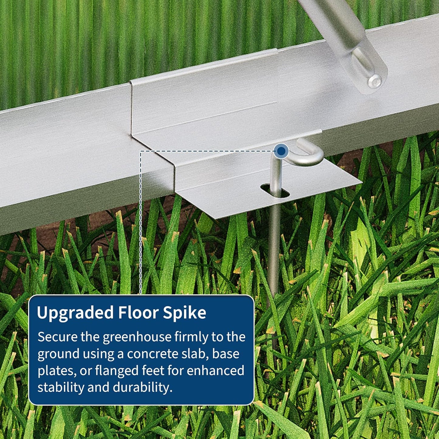 8×12 FT Greenhouse, Large Walk in Greenhouses for Outdoors and Garden Planting, Polycarbonate Greenhouse with Enhanced Aluminum Frame, Green Houses with Quick Setup Structure and Roof Vent, Silver