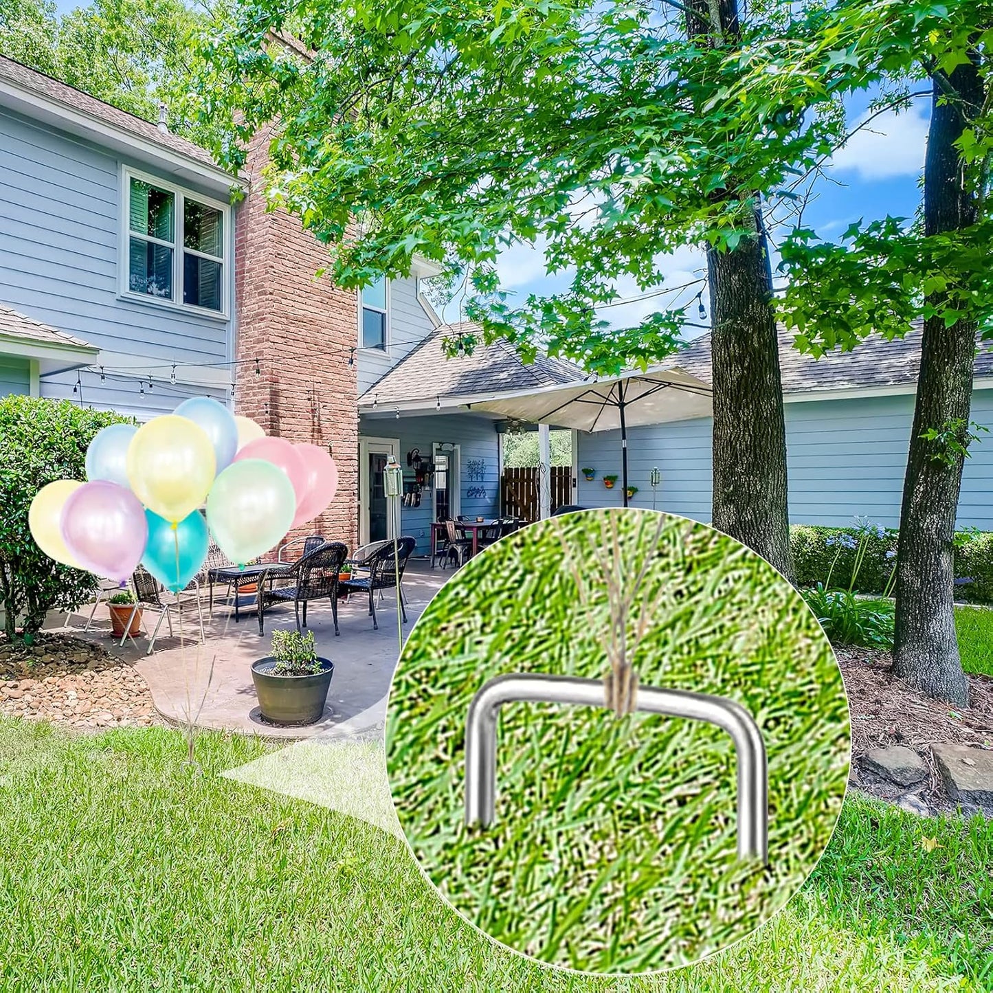 Landscape Staples 6 inch 100 Pack Galvanized Garden Stakes,12 Gauge Heavy Duty Garden Pins for Fences, Lawns, Weed Barriers and Landscape Fabrics, Irrigation Hose,Yard Lawn, Landscape Fabric.