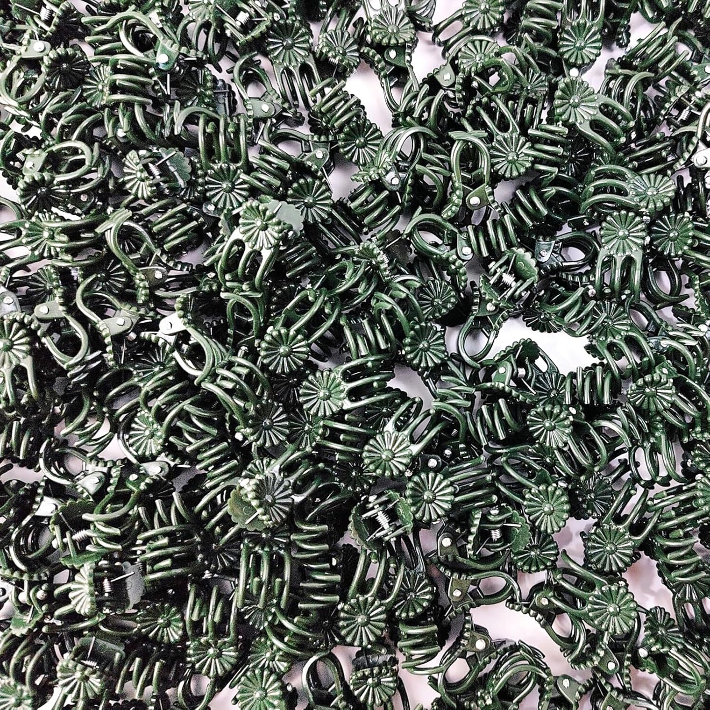 RONYOUNG 200PCS Plant Clips, Orchid Clips Plant Orchid Support Clips Flower and Vine Clips for Supporting Stems Vines Grow Upright Dark Green
