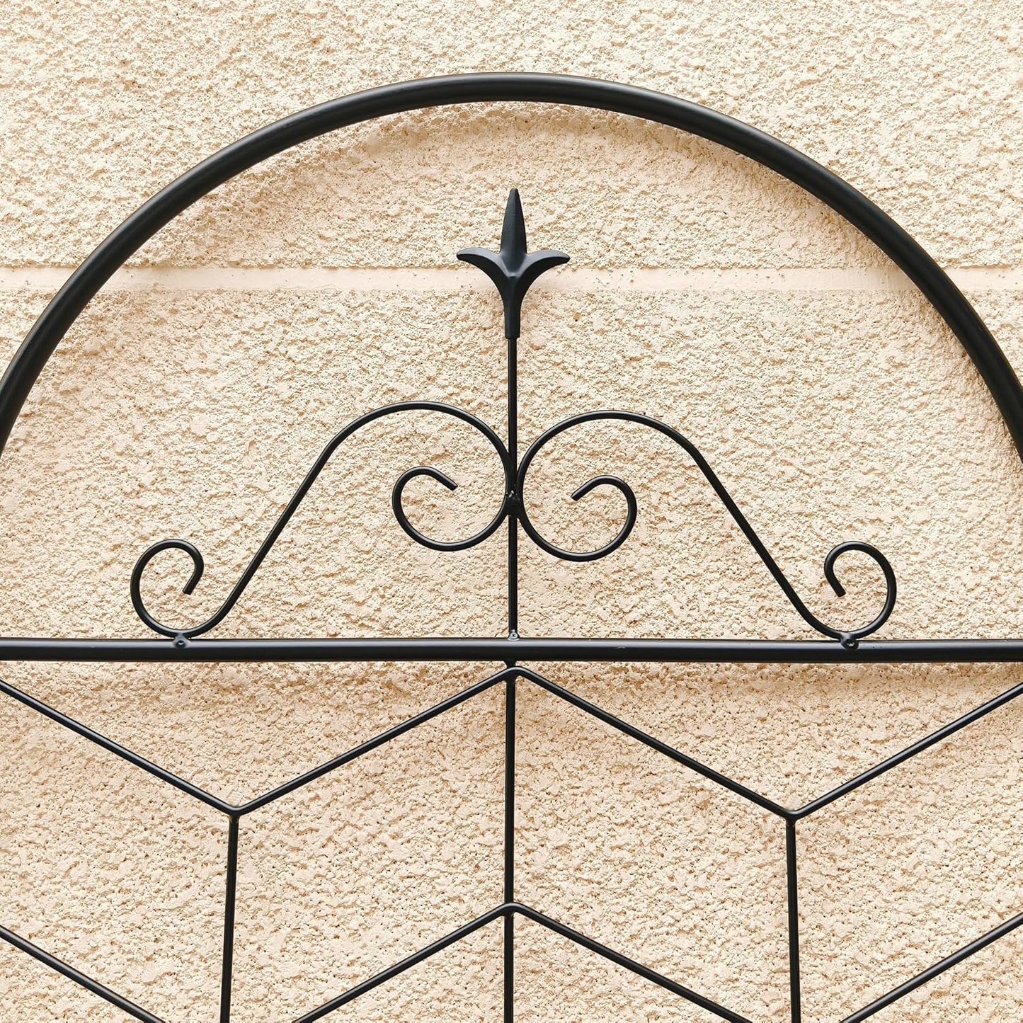 Metal Garden Trellis Rustproof Trellis for Climbing Plants Outdoor Flower Support (Black-4 Pack, 71"x19.7")