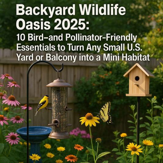 “Backyard Wildlife Oasis 2025: 10 Bird- and Pollinator-Friendly Essentials to Turn Any Small U.S. Yard or Balcony into a Mini Habitat”