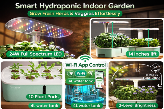 The “No-Soil, No-Stress” Kitchen Garden: How a Smart 10-Pod Hydroponic System Makes Fresh Herbs Feel Effortless