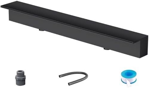 Waterfall Spillway 72 Inch - Garden Fountain Waterfall Embedded Mounting, Heavy Duty Stainless Steel Spray Water Accessories for Pond and Patio