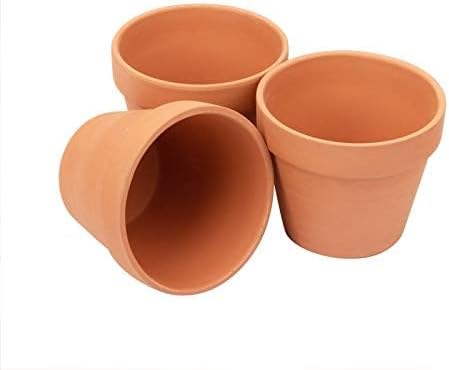 [26 Pack] 4" Planter Nursery Pots Clay Pots Terracotta Pot Clay Ceramic Pottery Planter Cactus Flower Pots Succulent Nursery Pots Garden Terra Cotta Pots with Drainage Hole (4")