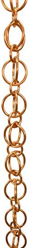 Nutshell Stores Double Loops Rain Chain - Copper - 11 Feet