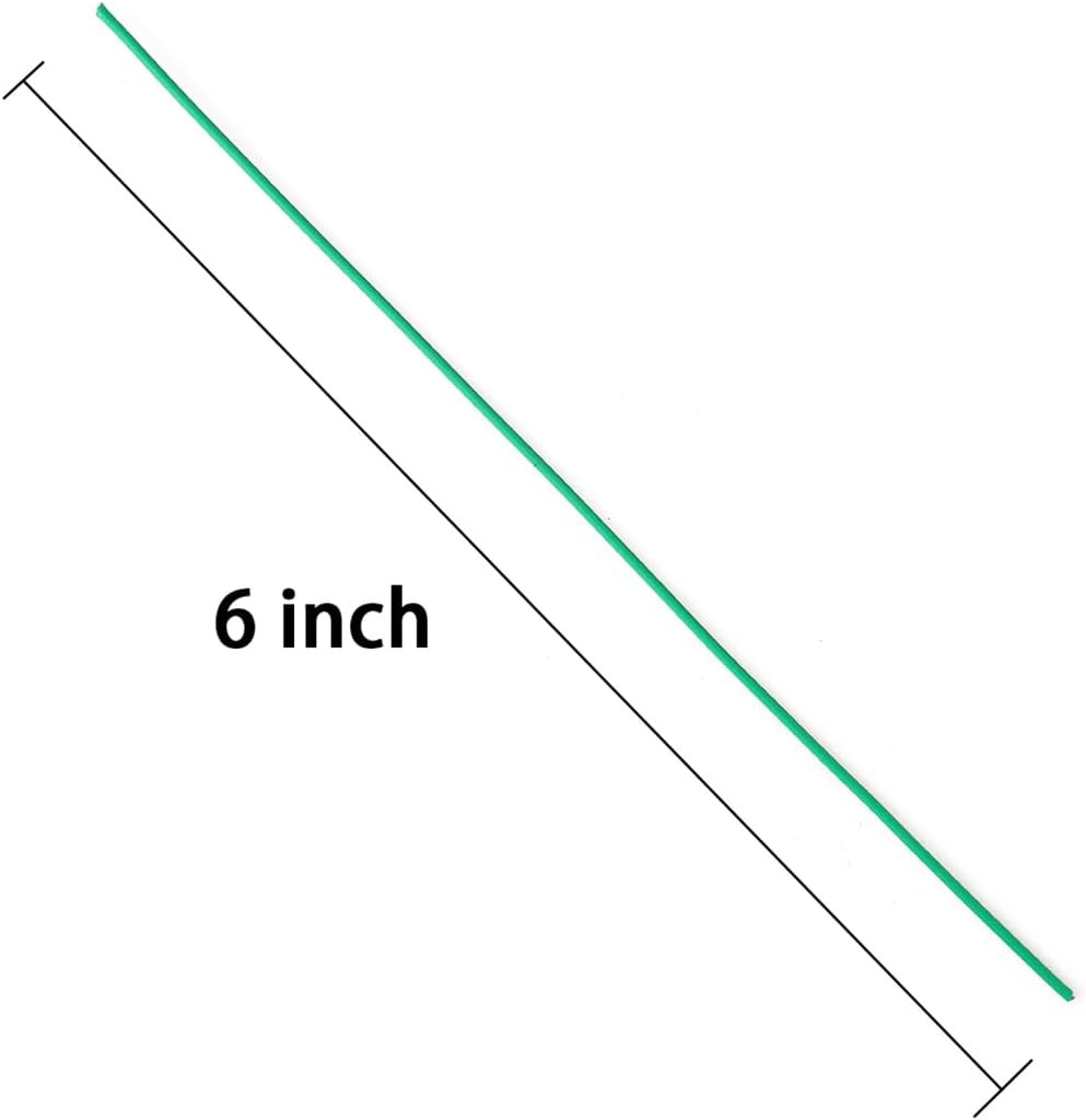 200 Pcs 6 inch Garden Twist Tie, Round Plastic Twist Ties for Plants, Vines and Wrapping Cords or Christmas Tree Gardening Plants Growth and Care, Home Cable Organization (Blackish Green)