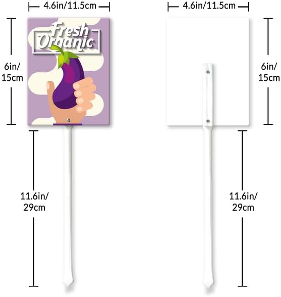 Eveokoki Aluminum Seed & Plant Labels - Plant Markes for Seedlings-Plant Tags for Pots - Garden Signs for Vegetable - Durable Markers for Plants Outdoor Waterproof - Garden Decor for Farmhouse